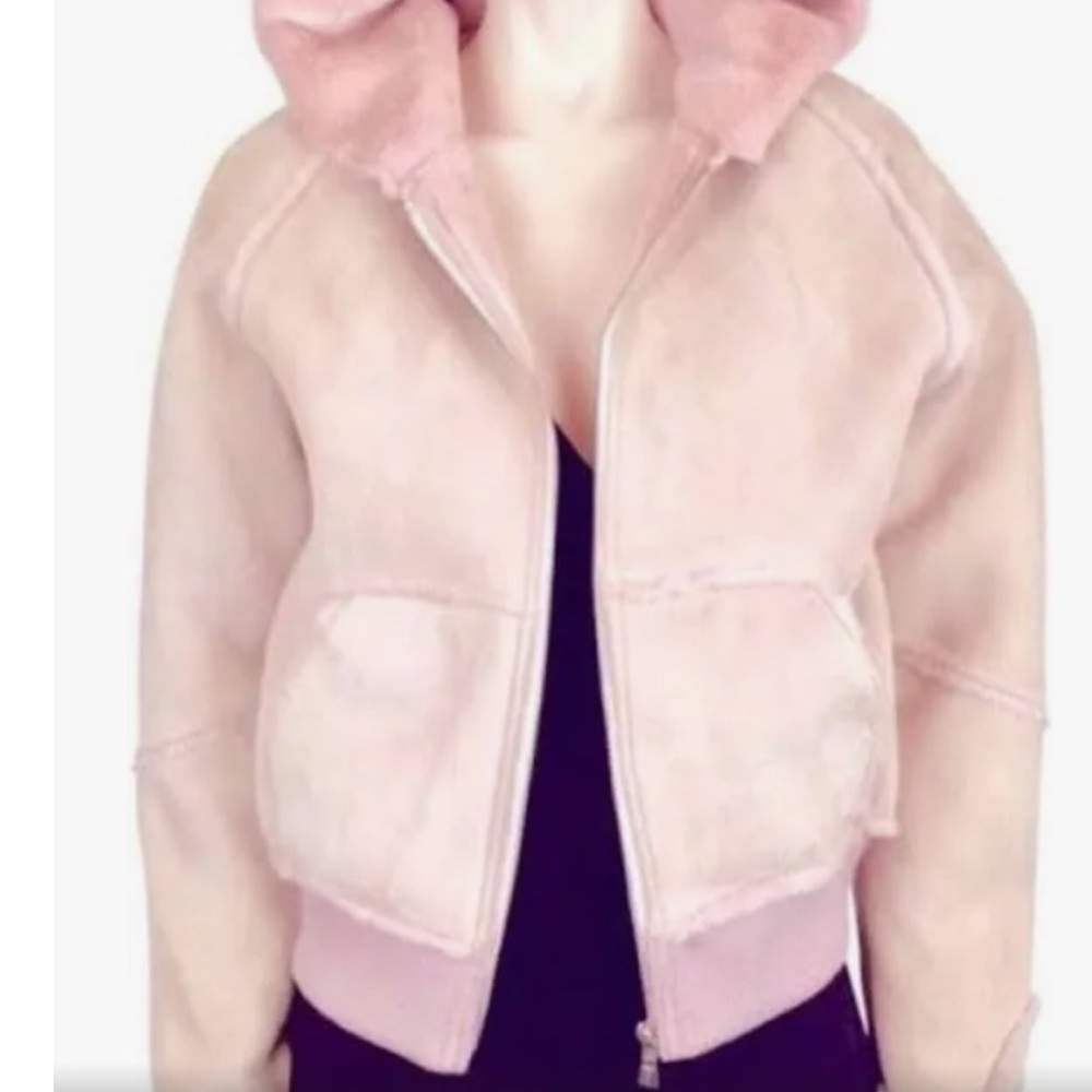 UGG baby pink bomber leather great condition size S/P